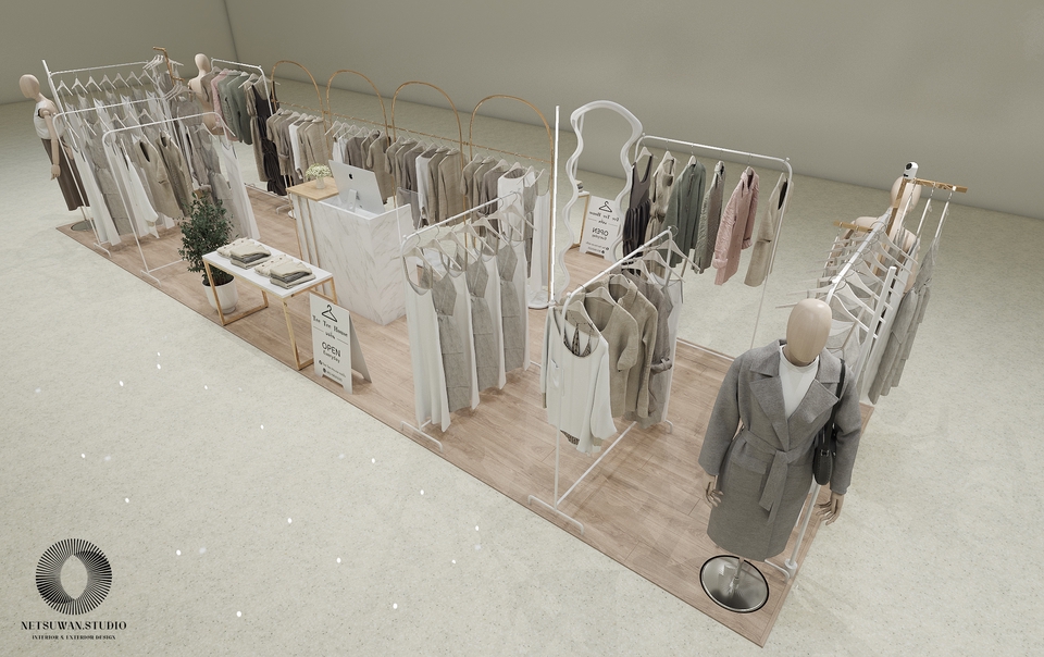 ออกแบบร้านค้า3D perspective มุมมองสวย