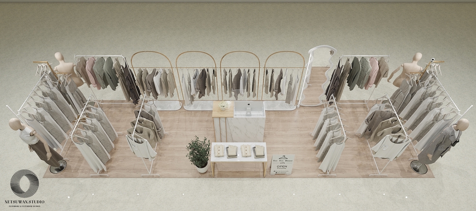 ออกแบบร้านค้า3D perspective มุมมองสินค้าสวย