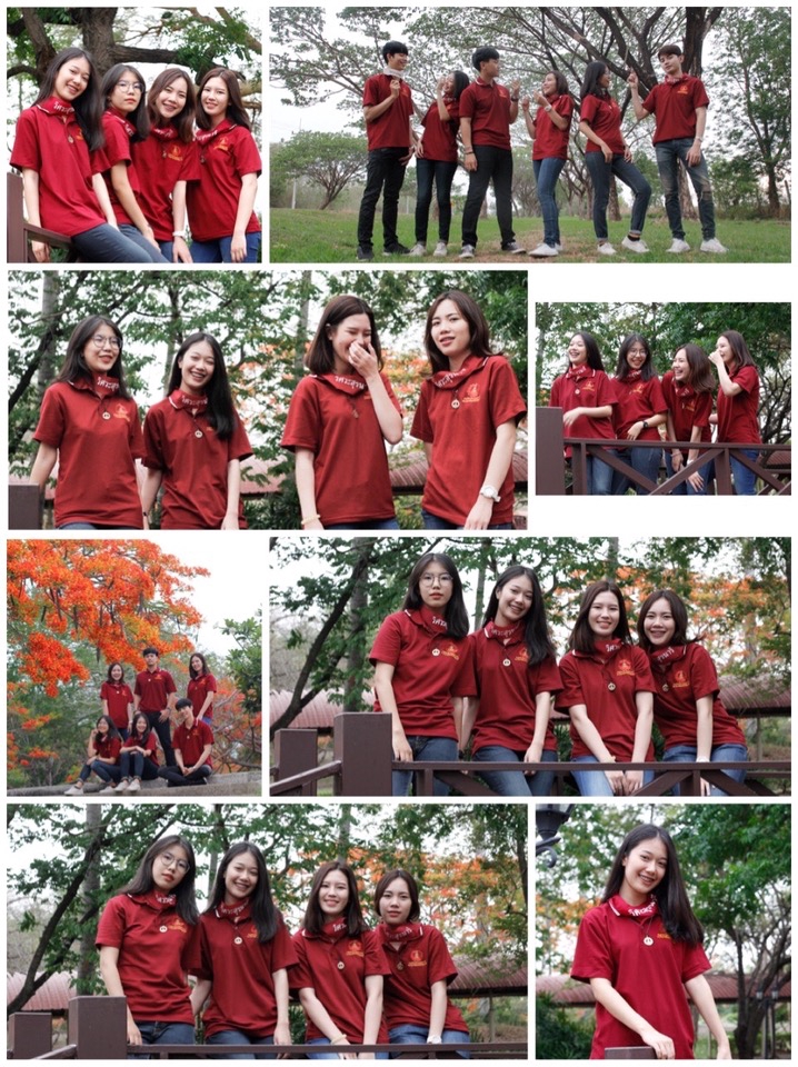 รับถ่ายภาพกลุ่มเพื่อน ชุดแดง ช่างภาพอิสระ ถ่ายภาพนอกสถานที่