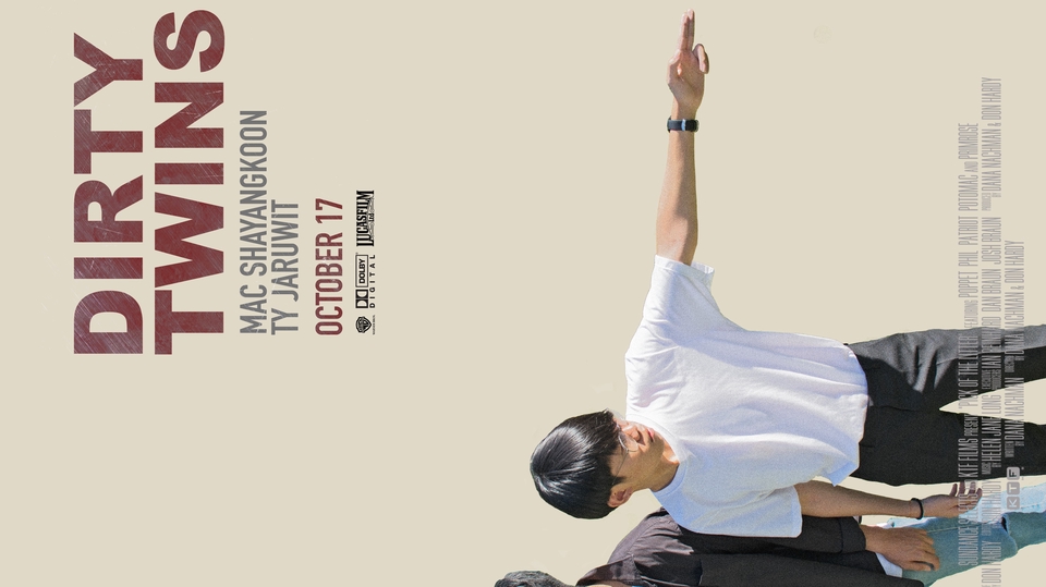 ออกแบบแบนเนอร์ภาพยนตร์ Dirty Twins โปรโมทภาพยนตร์ไทย