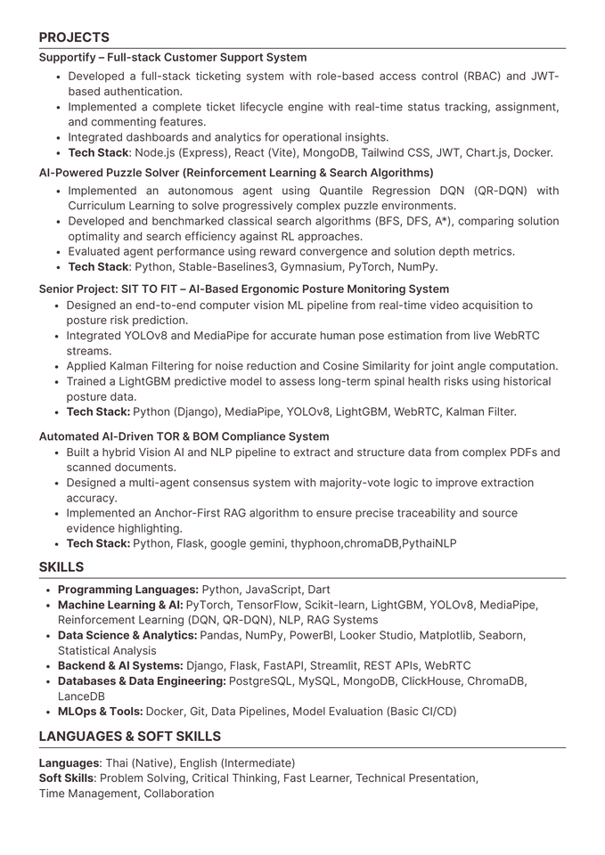 Portfolio & Resume - รับตรวจและแก้ไข หรือ สร้าง New Resume/CV (ENG) โดย HR - 12