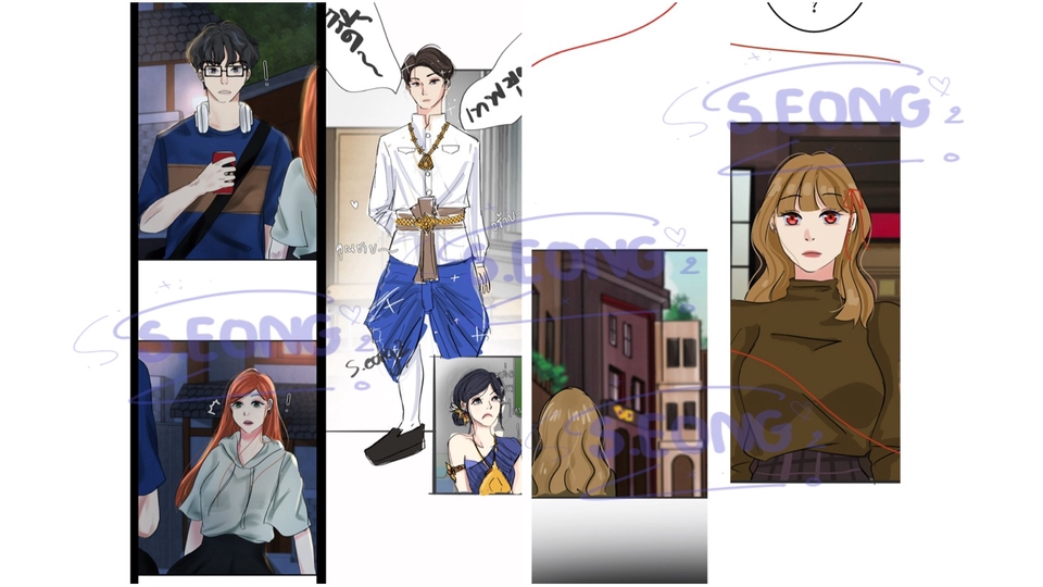 วาดภาพการ์ตูน - รับช่วยลงสีเว็บตูน - 2