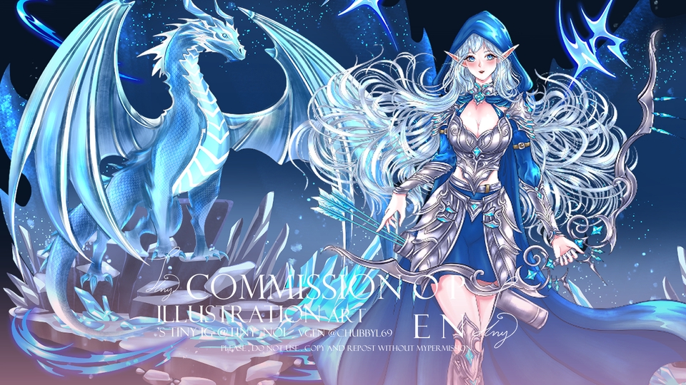วาดภาพประกอบ - Fanart /OC /Ori /ปกนิยาย { manghwa ,anime ,จีน comic - Semi } FULLCG HD " No Ai " - 5