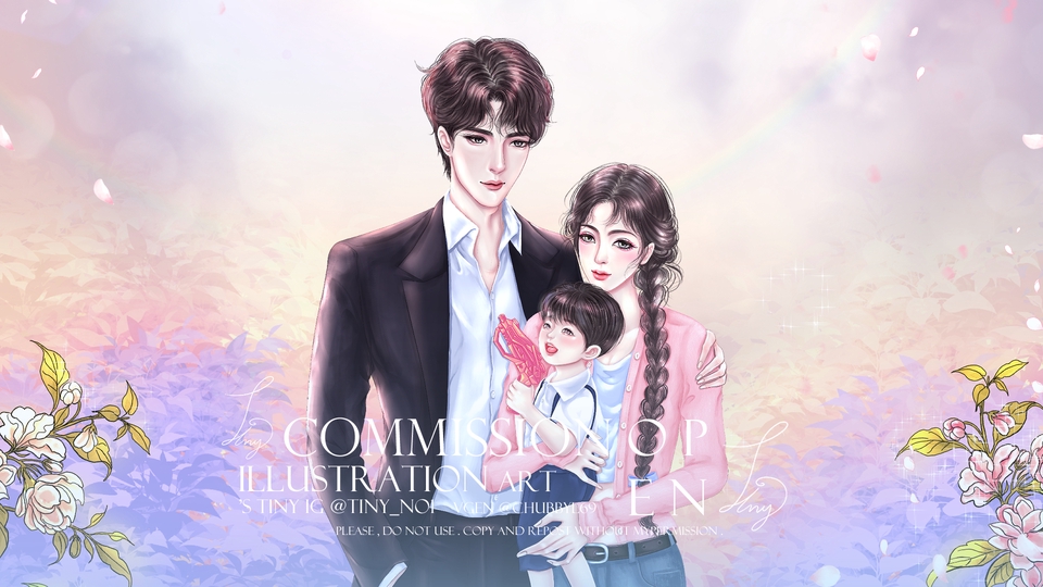 วาดภาพประกอบ - Fanart /OC /Ori /ปกนิยาย { manghwa ,anime ,จีน comic - Semi } FULLCG HD " No Ai " - 3