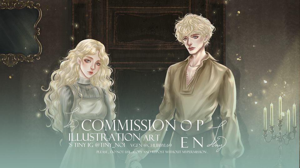 วาดภาพประกอบ - Fanart /OC /Ori /ปกนิยาย { manghwa ,anime ,จีน comic - Semi } FULLCG HD " No Ai " - 2