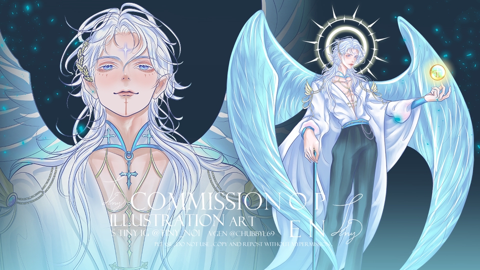วาดภาพประกอบ - Fanart /OC /Ori /ปกนิยาย { manghwa ,anime ,จีน comic - Semi } FULLCG HD " No Ai " - 9