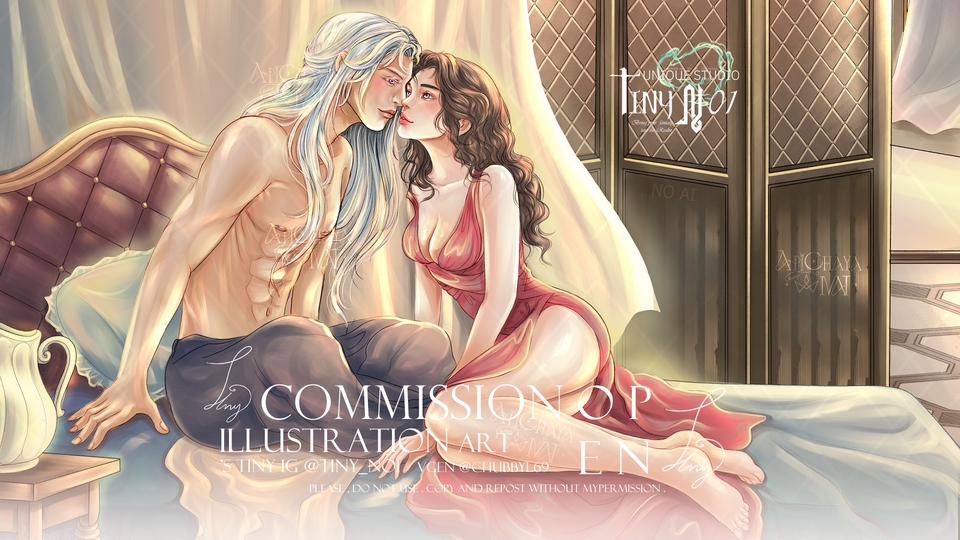 วาดภาพประกอบ - Fanart /OC /Ori /ปกนิยาย { manghwa ,anime ,จีน comic - Semi } FULLCG HD " No Ai " - 11