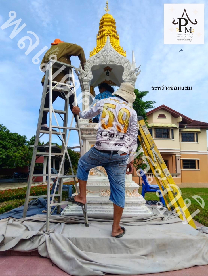 รับทาสี - ซ่อมแซมทาสีศาลพระภูมิ - 4