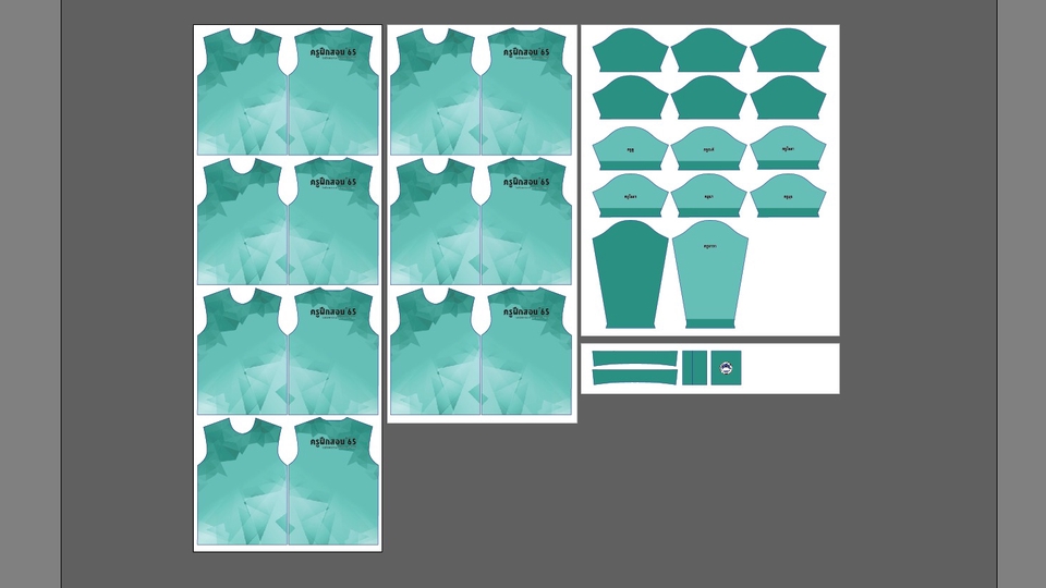 วาด/ออกแบบแพทเทิร์นเสื้อผ้า - ออกแบบและลงแพทเทิร์น เสื้อพิมท์ลายครบไซส์ พร้อมปริ้นท์ - 6