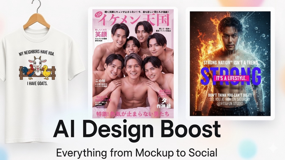 Generative AI สร้างภาพ ตัดต่อภาพ Photoshop ทำภาพ Mock up ปกนิตสาร Magazine โปสเตอร์ Poster โฆษณา