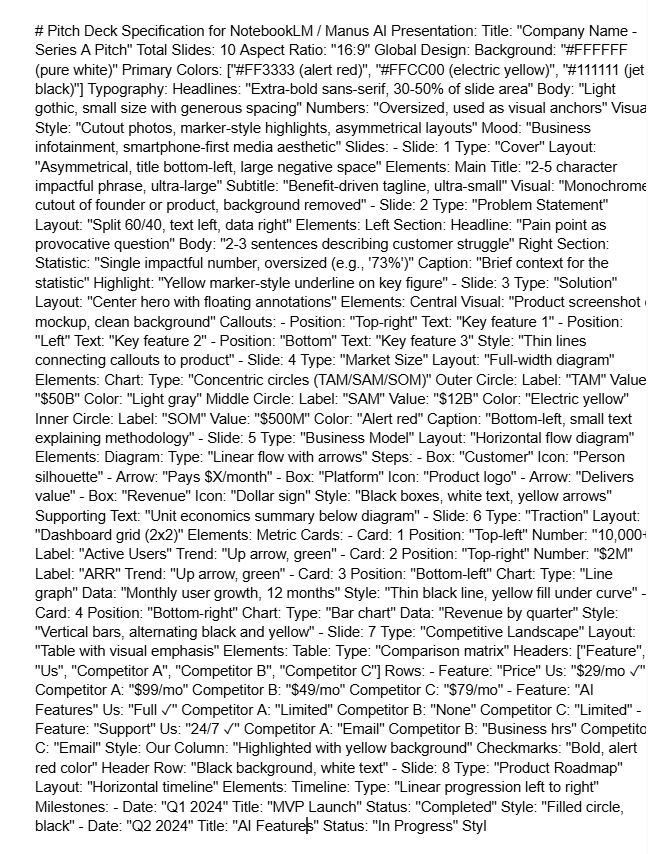 เขียน Prompt AI - ทํา Prompt AI สร้าง Pitch Deck เเละ Presentation ใน NotebookLM เเละ Manus เเบบสําเร็จรูป autonomous - 2