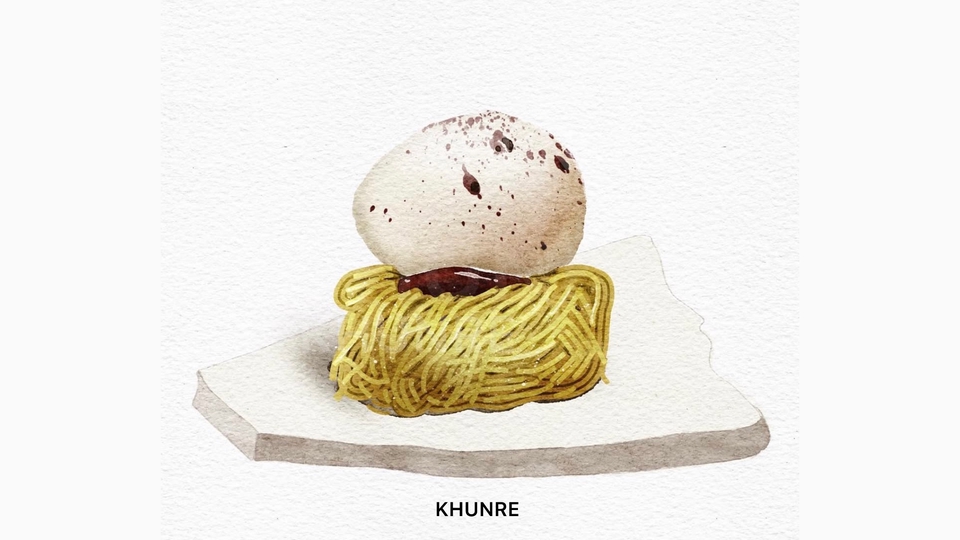 วาดภาพอาหารสีน้ำ