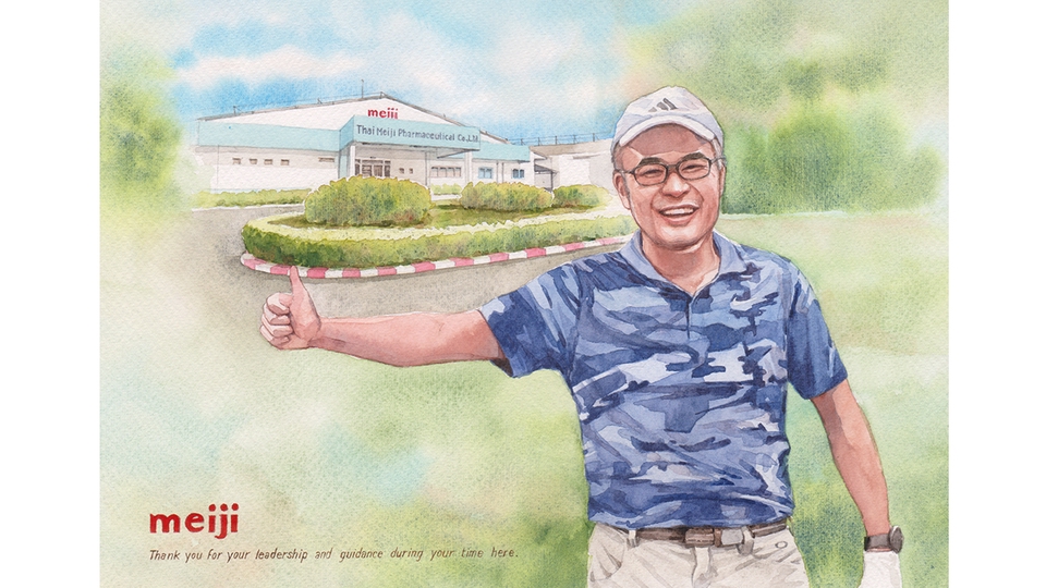 รับวาดภาพประกอบบุคคล ภาพวาดสีน้ำ ภาพเหมือน Meiiji