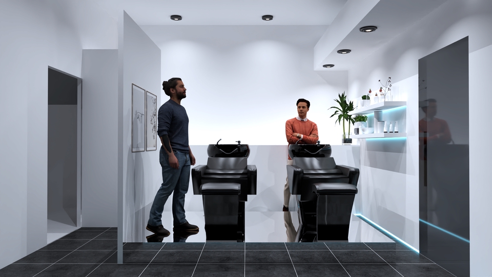 รับออกแบบตกแต่งภายในร้านเสริมสวยที่ทันสมัย