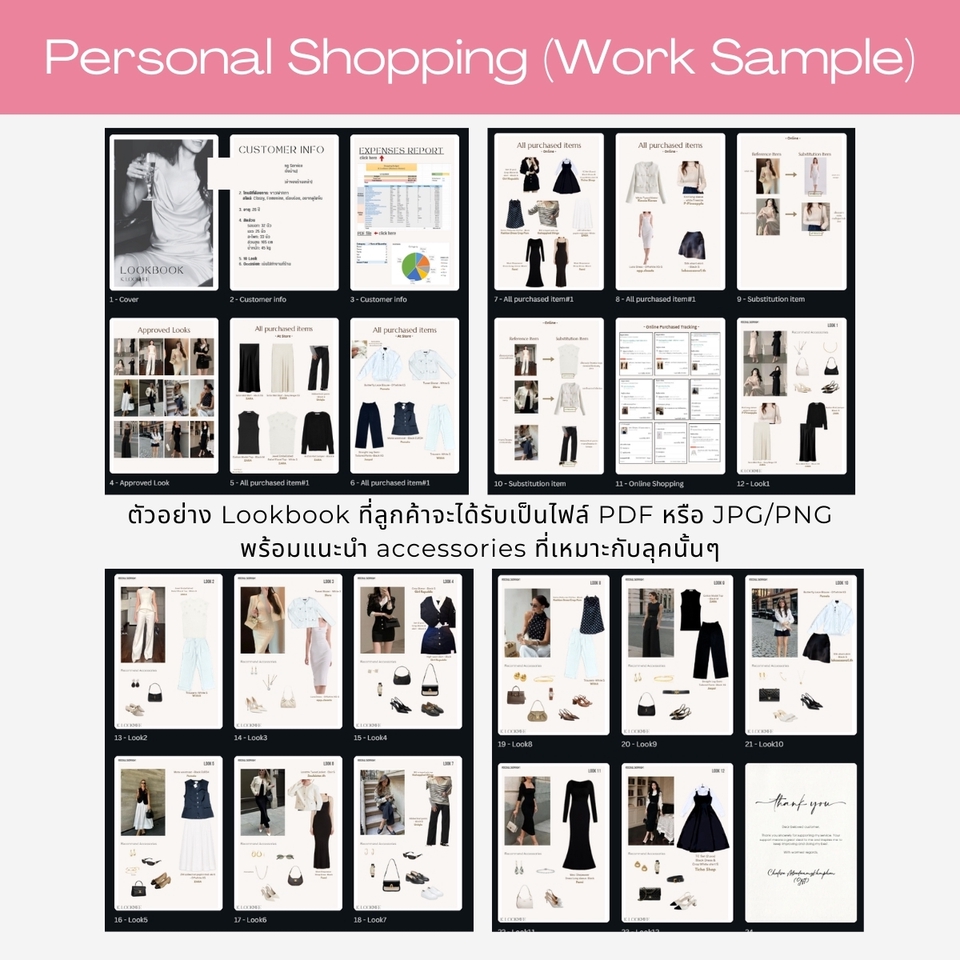 จัดทำ E-Lookbook พร้อมแนะนำเครื่องประดับที่เข้าชุดกันแบบเฉพาะบุคคล