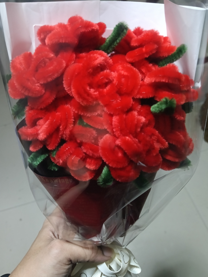 รับจัดดอกไม้ - ดอกกุหลาบลวดกำมะหยี่ - 2
