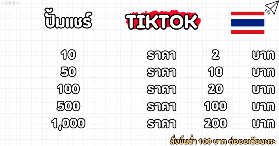 โปรโมทเพจ / เว็บ - ปั้มไลค์ ปั้มคอมเม้น TIKTOK คนไทยแท้ ยอดขึ้นไว - 5