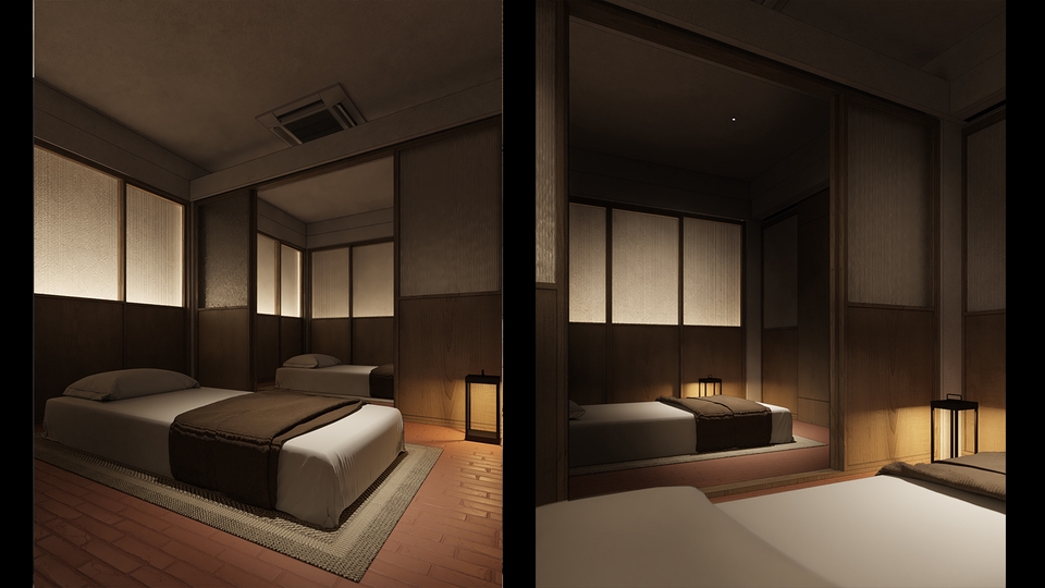 รับออกแบบตกแต่งภายในสไตล์ญี่ปุ่น โมเดิร์น minimalist  ห้องนอน