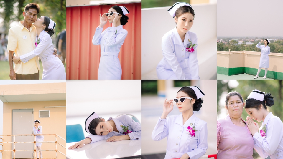 รับถ่ายภาพรับปริญญา ช่างภาพรับปริญญา ชุดครุยพยาบาล ภาพพอร์ตสวย