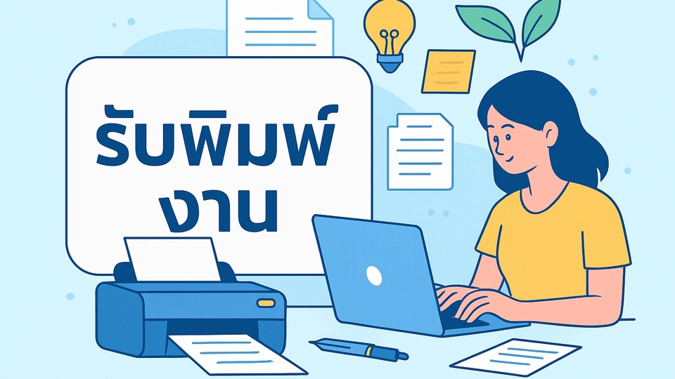  พิมพ์งาน คีย์ข้อมูล รายงาน งานวิจัย
💰 ภาษาไทย 5 บาท/หน้า ภาษาอังกฤษ 8บาท/หน้า
⏱ ส่งงานตรงเวลา 100%