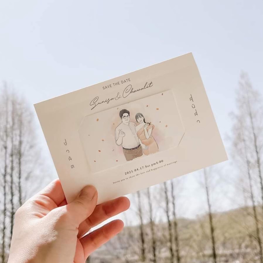 รับออกแบบโลโก้งานแต่งงานสวยหรู สไตล์มินิมอล