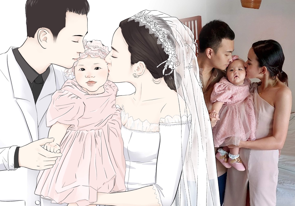 รับออกแบบโลโก้งานแต่งสวยหรู โลโก้ครอบครัวน่ารัก