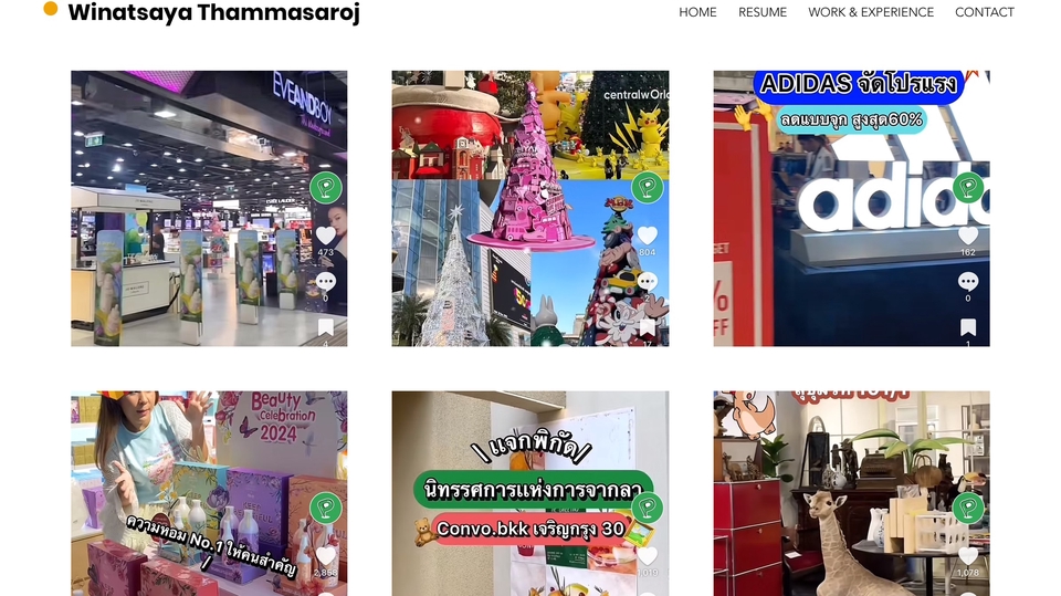 Short Video Content for promotion page on tiktok
