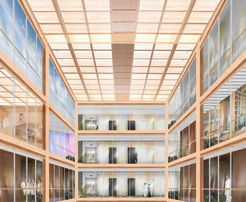 โถงกลางอาคารชั้น 5-8