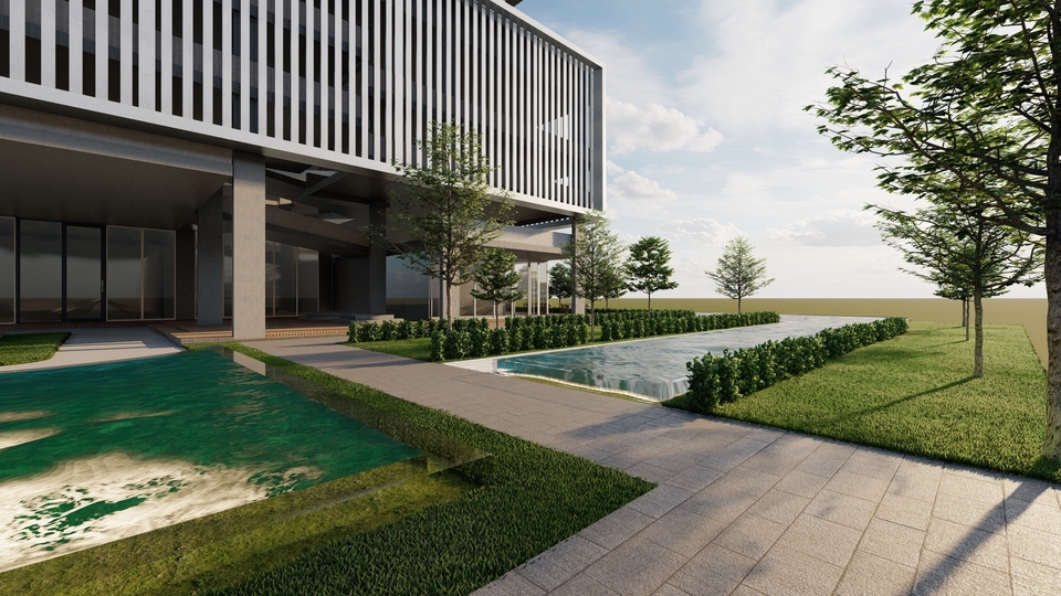 ด้านหน้าคอนโด(ส่วนกลาง)