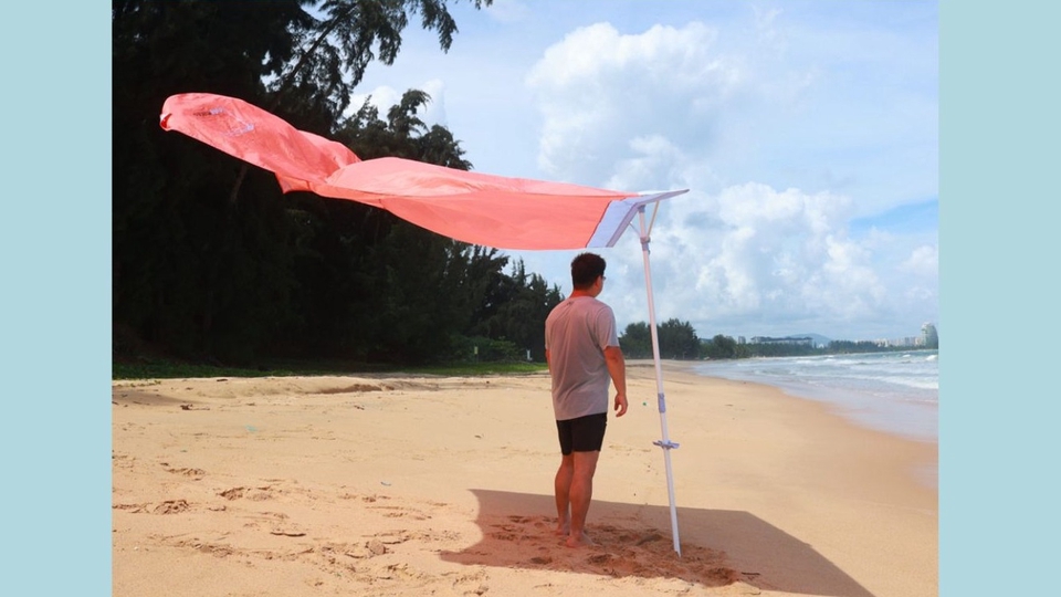 เช่าเต็นท์ - OEM Costamarino umbrella RED (ร่มกันแดด) - 2