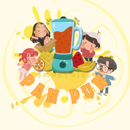 ออกแบบCanvaโปสเตอร์ผลไม้ปั่นน่ารักสดใส