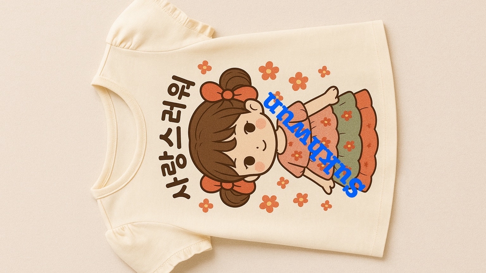 ออกแบบลายสกรีนเสื้อเด็กผู้หญิง