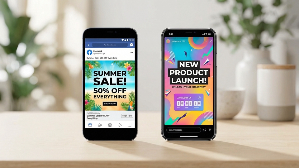 รับออกแบบแบนเนอร์โฆษณาสำหรับ facebook หรือ IG