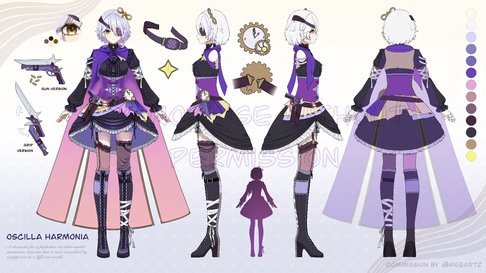 Character sheet commission anime style custom character ออกแบบตัวละคร characterdesign