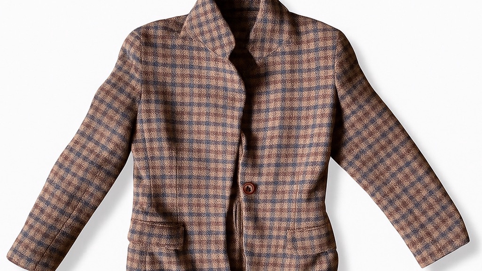 รับแต่งรูปภาพเสื้อสูทลายตาราง  ปรับแสงรูปภาพ