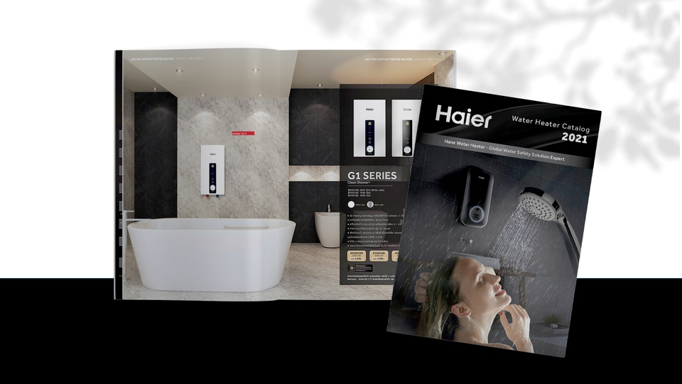 ออกแบบแคตตาล็อกสินค้า Haier Water Heater 2021