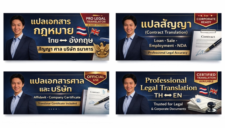 แปลเอกสารกฏหมาย แปลโฉนดที่ดิน แปลสัญญา แปลเอกสาลศาล legal translation