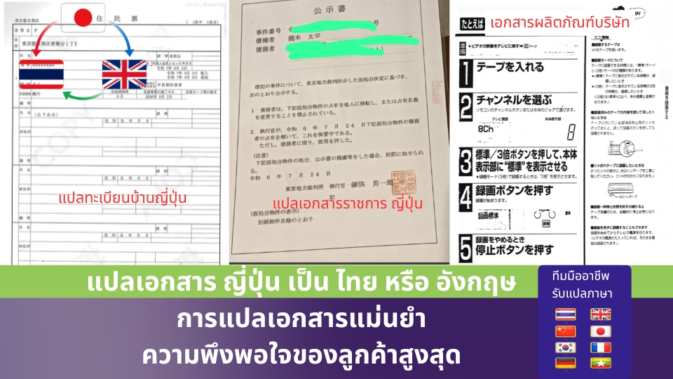 แปลญีุ่ป่น แปลจีน แปลอังกฤษ แปลสเปน แปลพม่า แปลฝรั่งเศส แปลเยอรมัน แปลเกาหลี แปลรัสเซีย แปลเวียดนาม