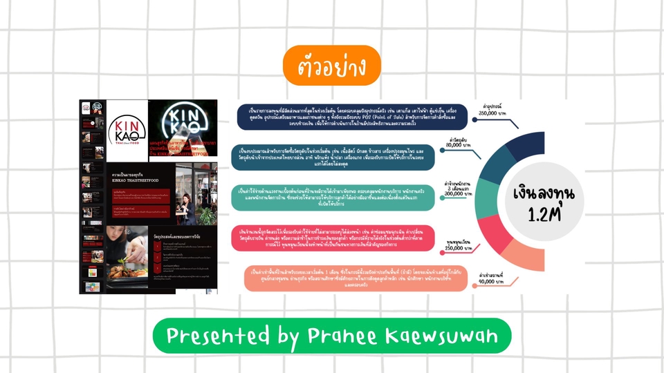 รับทำพรีเซนเทชั่นงานธุรกิจ Kin Kao