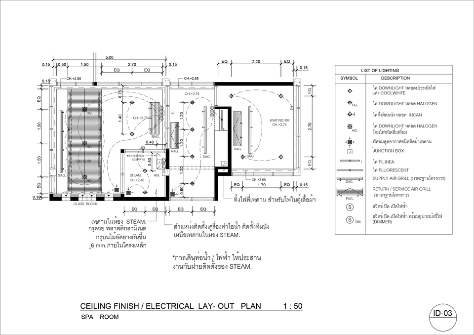 เขียนแบบไฟฟ้าบ้านพักอาคาร ออกแบบระบบไฟฟ้า สปา