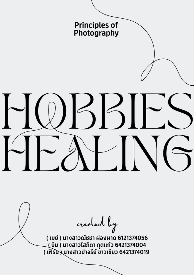 ออกแบบโปสเตอร์ Hobbies Healing งานออกแบบกราฟิกสวยๆ
