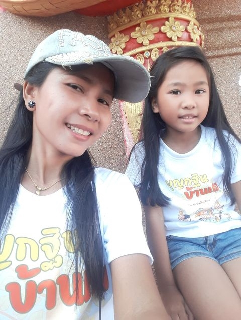 สกรีนเสื้อผ้า - เสื้อยืด บุญกฐิน งานบุญ สายบุญ ครอบครัว ใส่ไปทำบุญ - 15