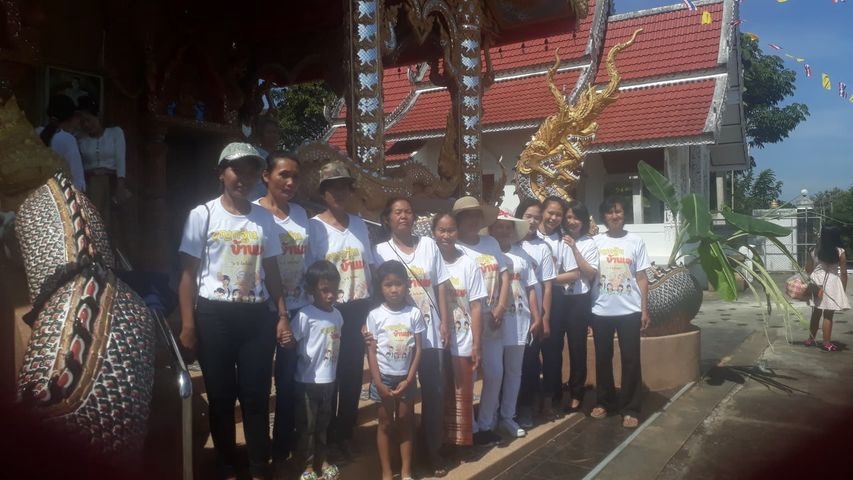 สกรีนเสื้อผ้า - เสื้อยืด บุญกฐิน งานบุญ สายบุญ ครอบครัว ใส่ไปทำบุญ - 8