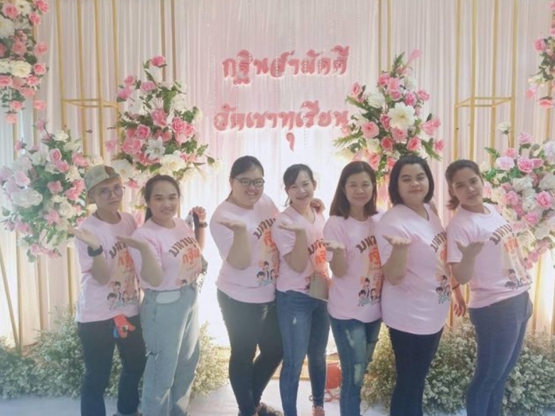 สกรีนเสื้อผ้า - เสื้อยืด บุญกฐิน งานบุญ สายบุญ ครอบครัว ใส่ไปทำบุญ - 21