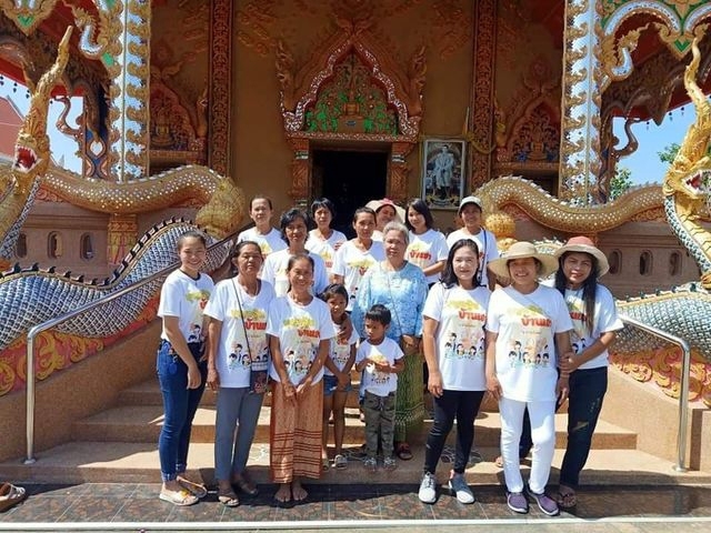 สกรีนเสื้อผ้า - เสื้อยืด บุญกฐิน งานบุญ สายบุญ ครอบครัว ใส่ไปทำบุญ - 16