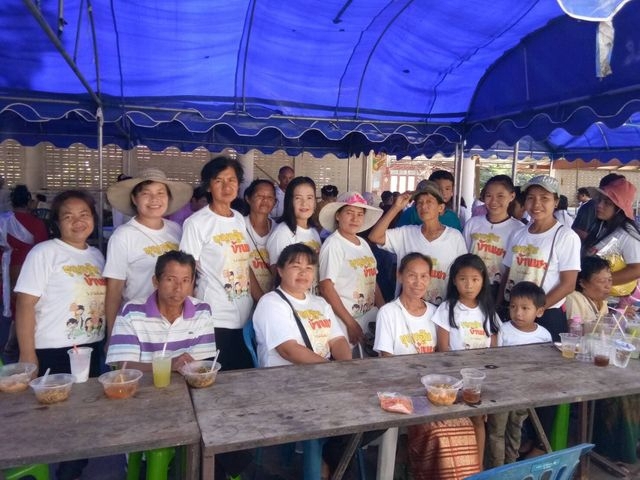 สกรีนเสื้อผ้า - เสื้อยืด บุญกฐิน งานบุญ สายบุญ ครอบครัว ใส่ไปทำบุญ - 6