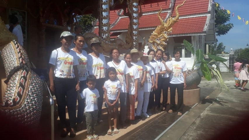 สกรีนเสื้อผ้า - เสื้อยืด บุญกฐิน งานบุญ สายบุญ ครอบครัว ใส่ไปทำบุญ - 13