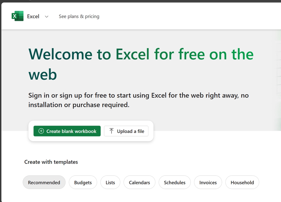 ใช้Excelฟรีบนเว็บ สร้างเอกสาร ง่ายๆ