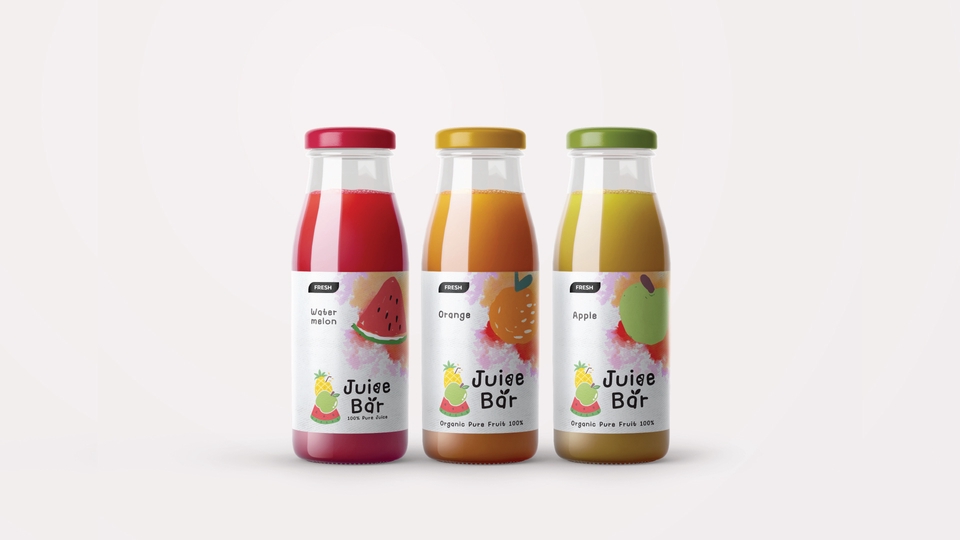 ออกแบบโลโก้ โลโก้มินิมอล โลโก้การ์ตูน โลโก้น้ำผลไม้ น่ารัก