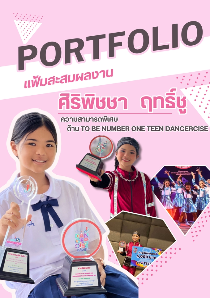 ออกแบบcanva โปสเตอร์ผลงานนักเต้น ศิริพิชชา